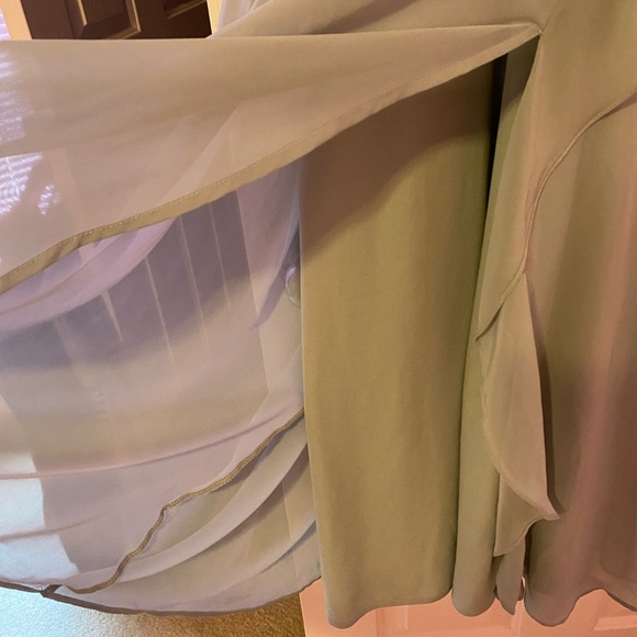 Birdy Grey Theresa Chiffon Bridesmaid Dress - Sage (hemmed; has pockets) - Picture 11 of 16